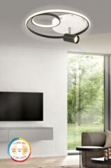 Açelya 45 Cm Modern 3 Renk Işık (BEYAZ SARI GÜN IŞIĞI) Salon Mutfak Yatak Odası Genç Odası Led Avize